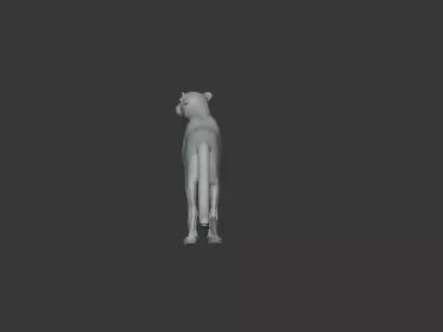Cheetah Miniature Low-poly 3D model