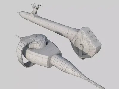 Flexible Cystoscope Low-poly 3D model