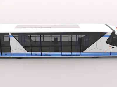 Airport Bus Low-poly 3D model buy