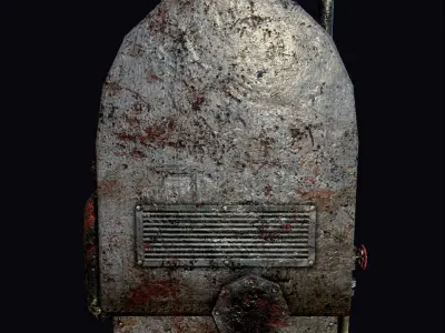 Boiler Furnace - PBR - Old Textured Low-poly 3D model