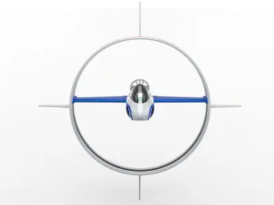 Circle Space Plane 3D model