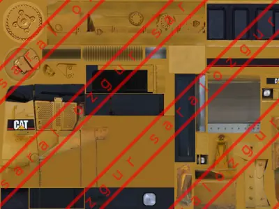 Bulldozer 20217 Low-poly 3D model