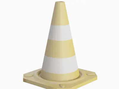 Traffic Cone A 03 Low-poly 3D model