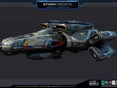 STARSHIPS - Pack05 Low-poly 3D model