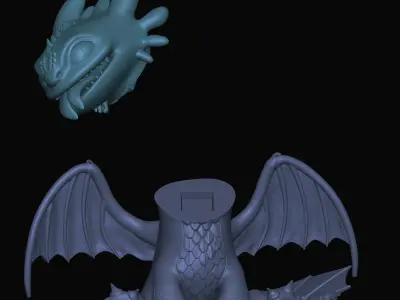 TOOTHLESS CUTE BABY NIGHT FURY 3D print model