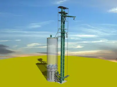 Cement Plant Free 3D model buy
