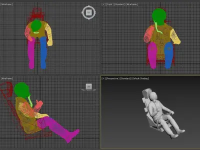 Jet Fighter Pilot for 3D Print vers 02 3D print model