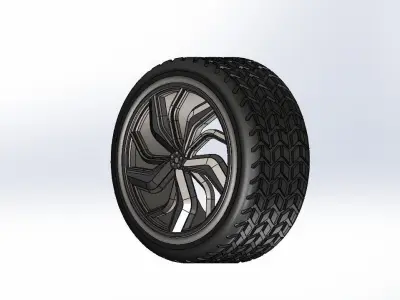 Sports Car Wheel 3D model