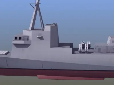 FFG-62 Constellation Class LOD2 Low-poly 3D model