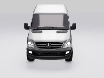 Mercedes Benz Sprinter Low-poly 3D model