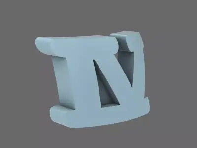 Space Knights V10K Standard Roman Numeral 04 Shoulder Symbols 3D print model