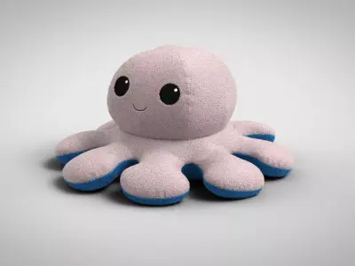 octupos  stuffed toy Low-poly 3D model