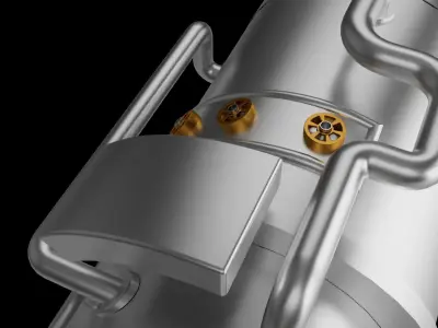 Aircraft turbine engine 3D print model