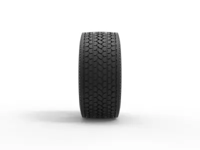 Super single semi tire Scale 1 to 25 3D print model