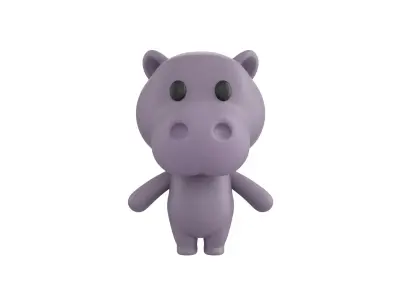 Character021 Hippo 3D model