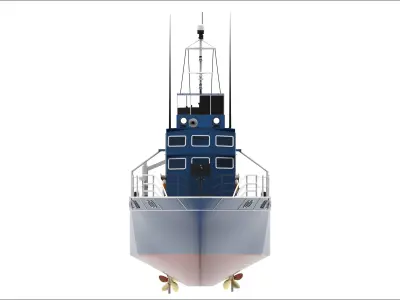 Fast Patrol Boat  Low-poly 3D model