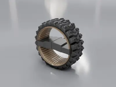 wheel Free low-poly 3D model by DCLC