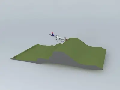 Plane Crash - Delta 666 Free 3D model