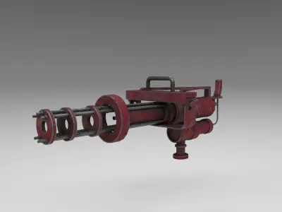 Machine Gun which went through Afghanistan 3D model