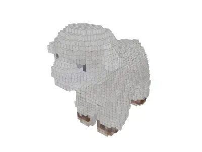 Sheep Voxel Free 3D model