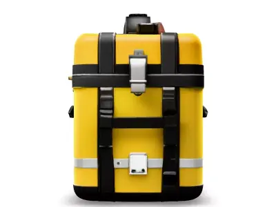 HighTech Yellow Storage Case Low-poly 3D model