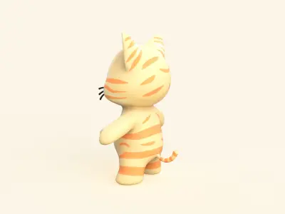 Little animal baby - Cat cute - Character003 Low-poly 3D model