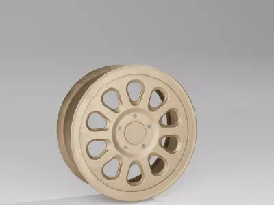 Mid-poly Offroad Rims Free low-poly 3D model