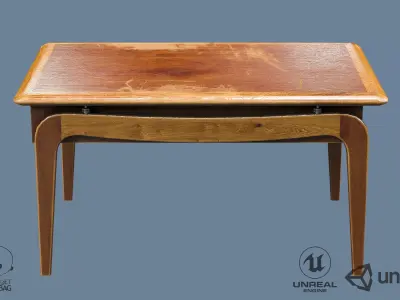 Old Cofee Table Low-poly 3D model