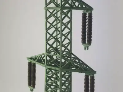 Transmision tower 3x110kV mod2 1-160 resin 3D print model
