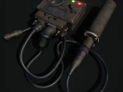 Dosimeter electronic device with light Low-poly 3D model