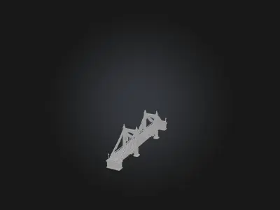 Realistic Bridge Model Low-poly 3D model