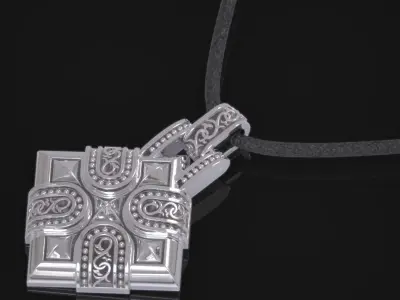 Medieval Pendant - 3D model FOR SALE - Custom 3D Jewelry 3D print model