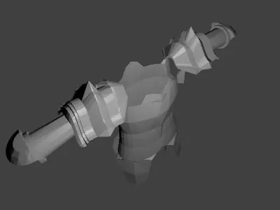 low-poly Plate Armour  Free low-poly 3D model