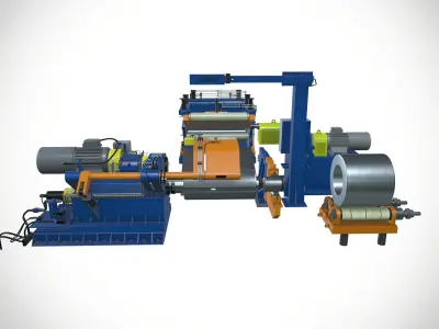 Slitting Line machine 3D model