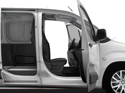 Fiat E Doblo SWB Van Tailgate HQ Interior 2024 3D model