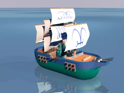 Marine Warship 3D model