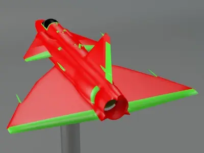 SAAB 37 Viggen 3D print model