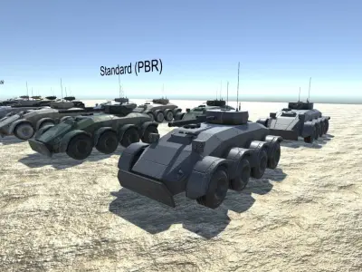 Low Poly Scifi APC 2 Low-poly 3D model