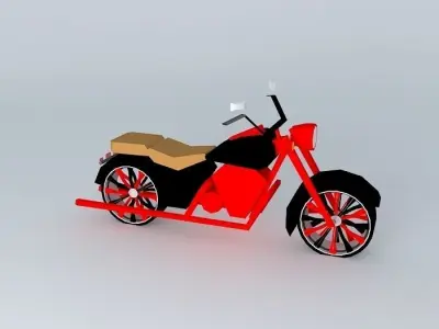 Fire Red Chopper Free 3D model