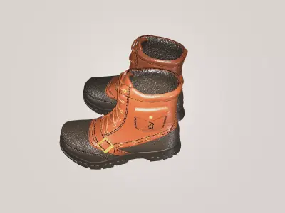 Tactical Winter Boots 3D Model - Game Ready Footwear Low-poly 3D model