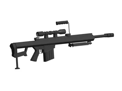 M107 Barrett rifle 3D model