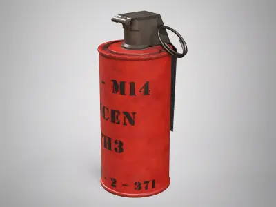 AN-M14 TH3 Incendiary Grenade AAA Game Ready Low-poly 3D model