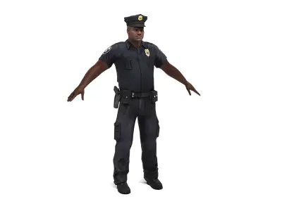 Policeman 2 Low-poly 3D model