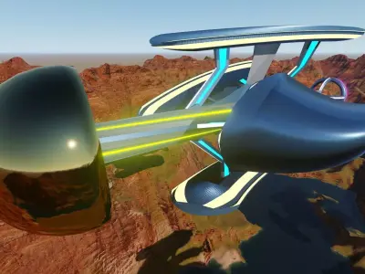 sci fi spaceship design 3ds Max Model and Lumion 3D model