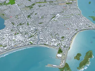 Maceio State of Alagoas Brazil 25km Low-poly 3D model