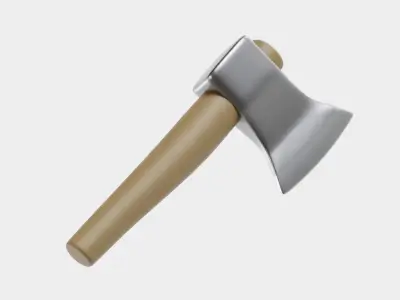 Axe 3d model Low-poly 3D model get
