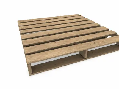 Wooden Pallet Low-poly PBR Free low-poly 3D model