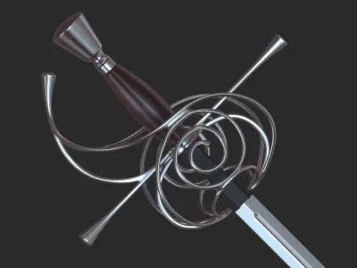 Rapier sword 3D model