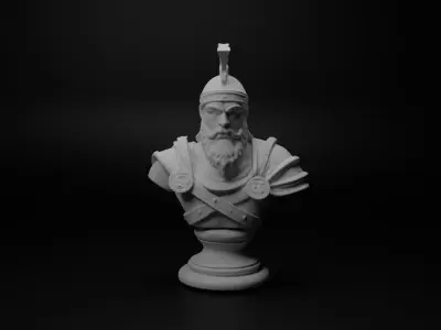 Barbarian Tribe Warrior Bust Chess 3D print model purchase