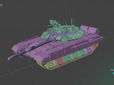 Tank T90 3D model purchase